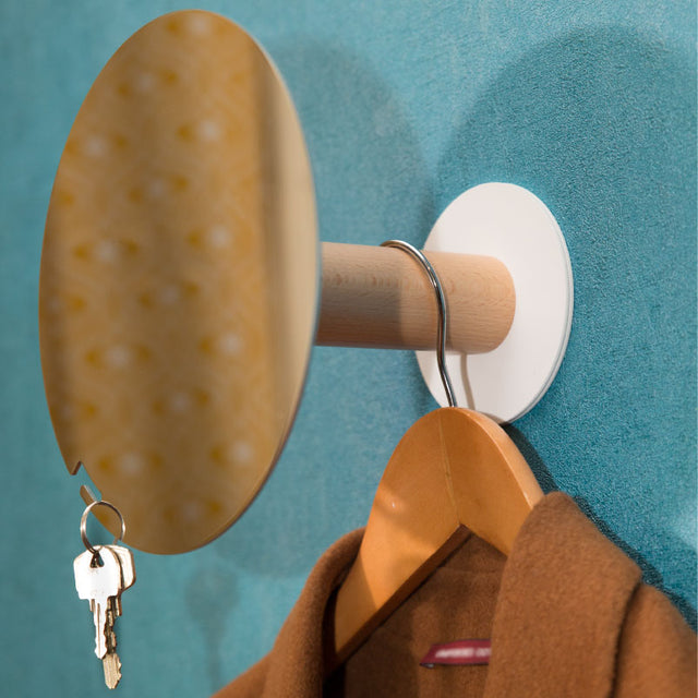 Patère double fonction AURA coloris beige