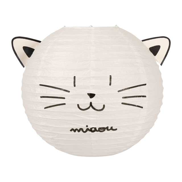 Abat-jour CHAT coloris noir 25 x 35 cm