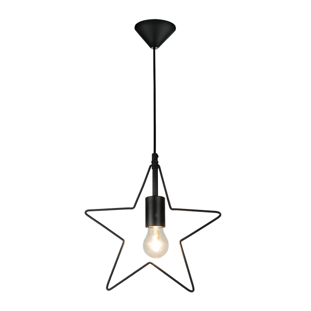 Suspension STELLA coloris noir 40 x 40 cm