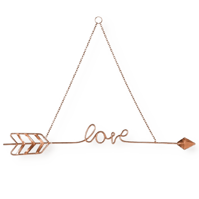 Flèche décorative Arrow love Cuivre rosé