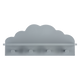 Etagère murale en bois Little cloud Gris 