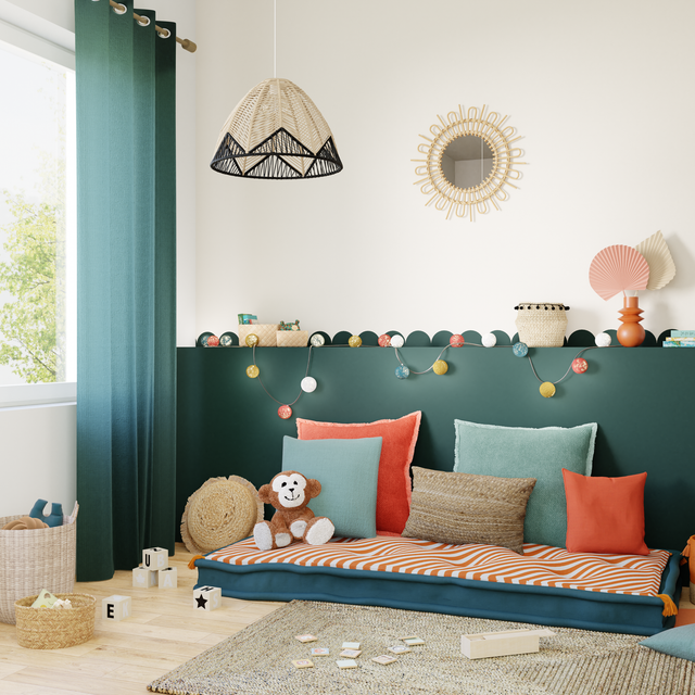 Guirlande lumineuse boule MACARON coloris vert céladon