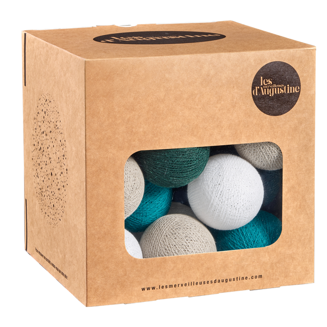 Guirlande lumineuse boule ÉMERAUDE coloris vert émeraude