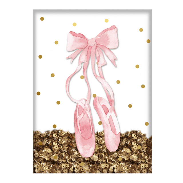 4MURS Tableau embelli BALLET SHOES coloris rose