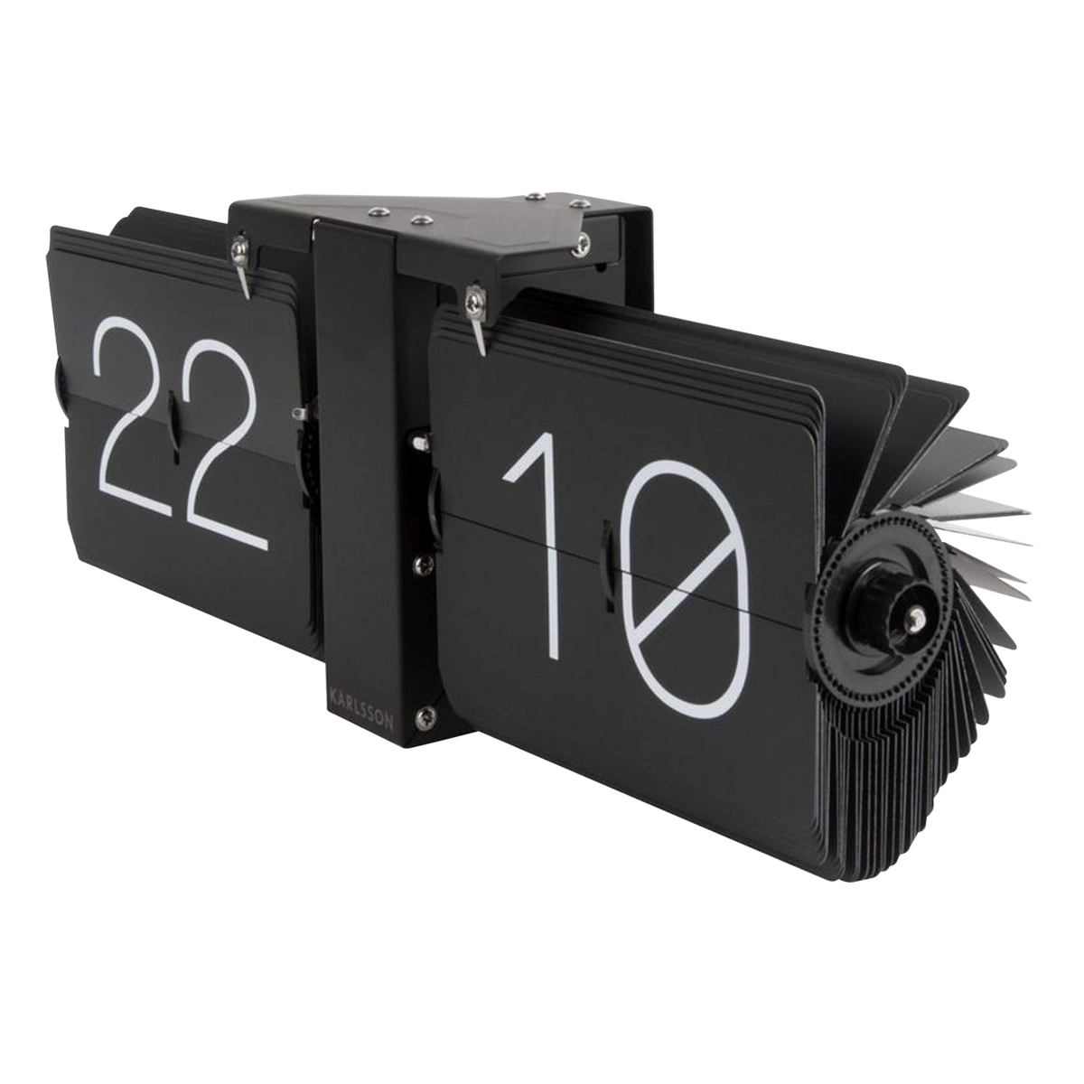 PRESENT TIME Horloge flip flap Aaron Noir