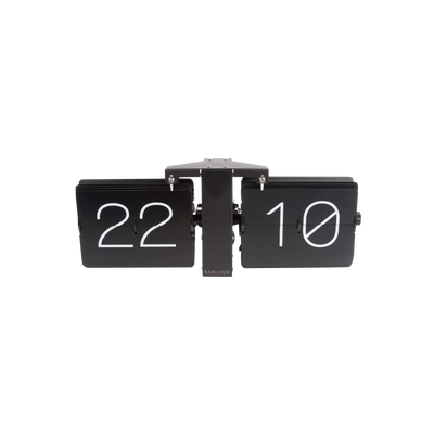 PRESENT TIME Horloge flip flap Aaron Noir