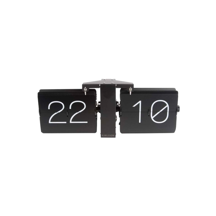 PRESENT TIME Horloge flip flap Aaron Noir