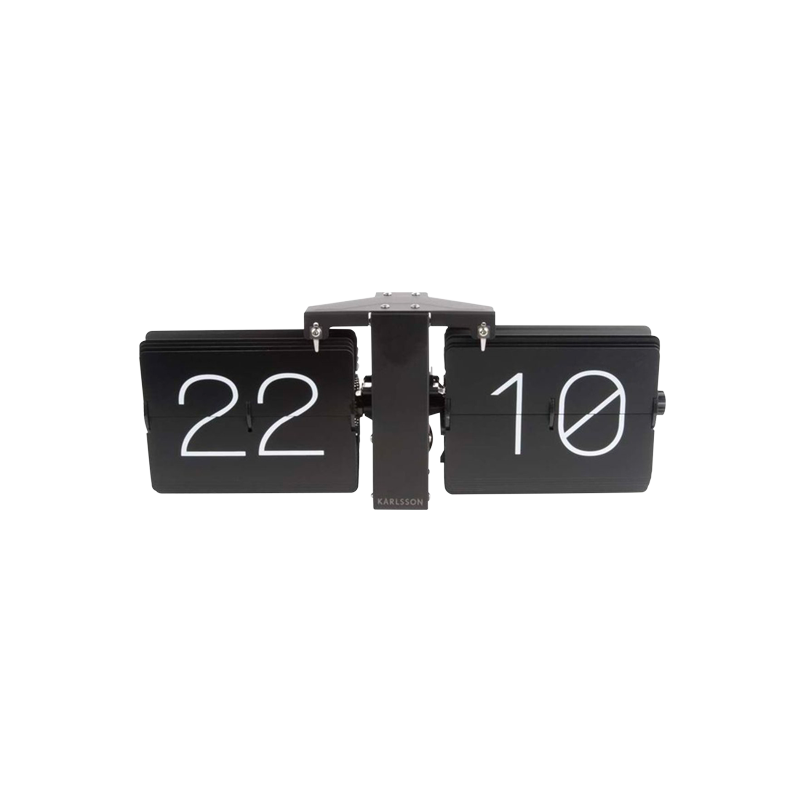 PRESENT TIME Horloge flip flap Aaron Noir