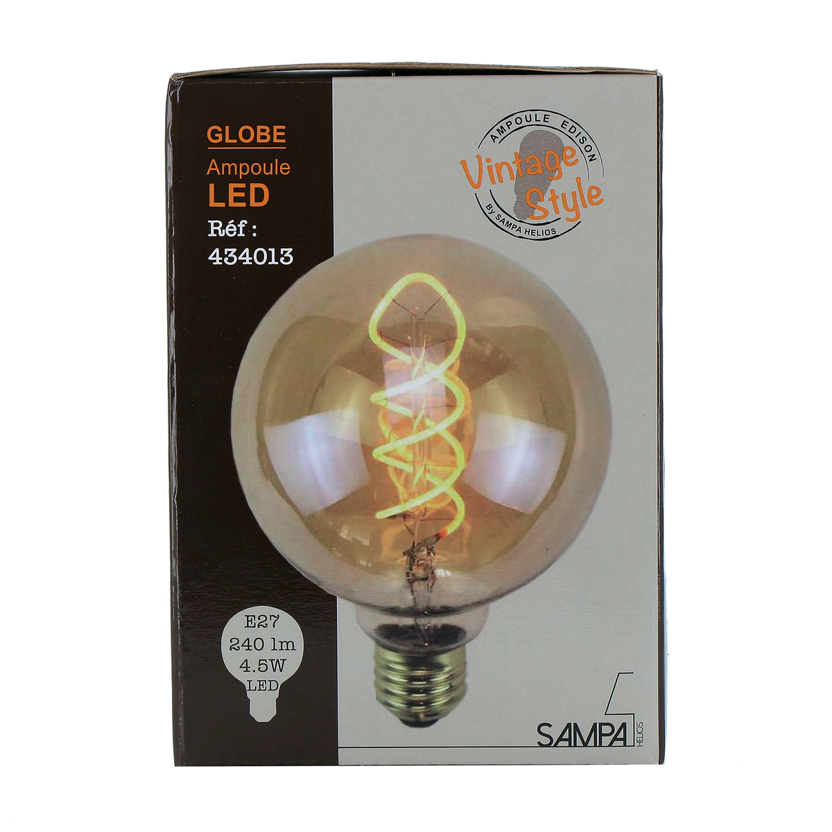 Ampoule Led globe ambre filament 25w e27 95 mm Jaune