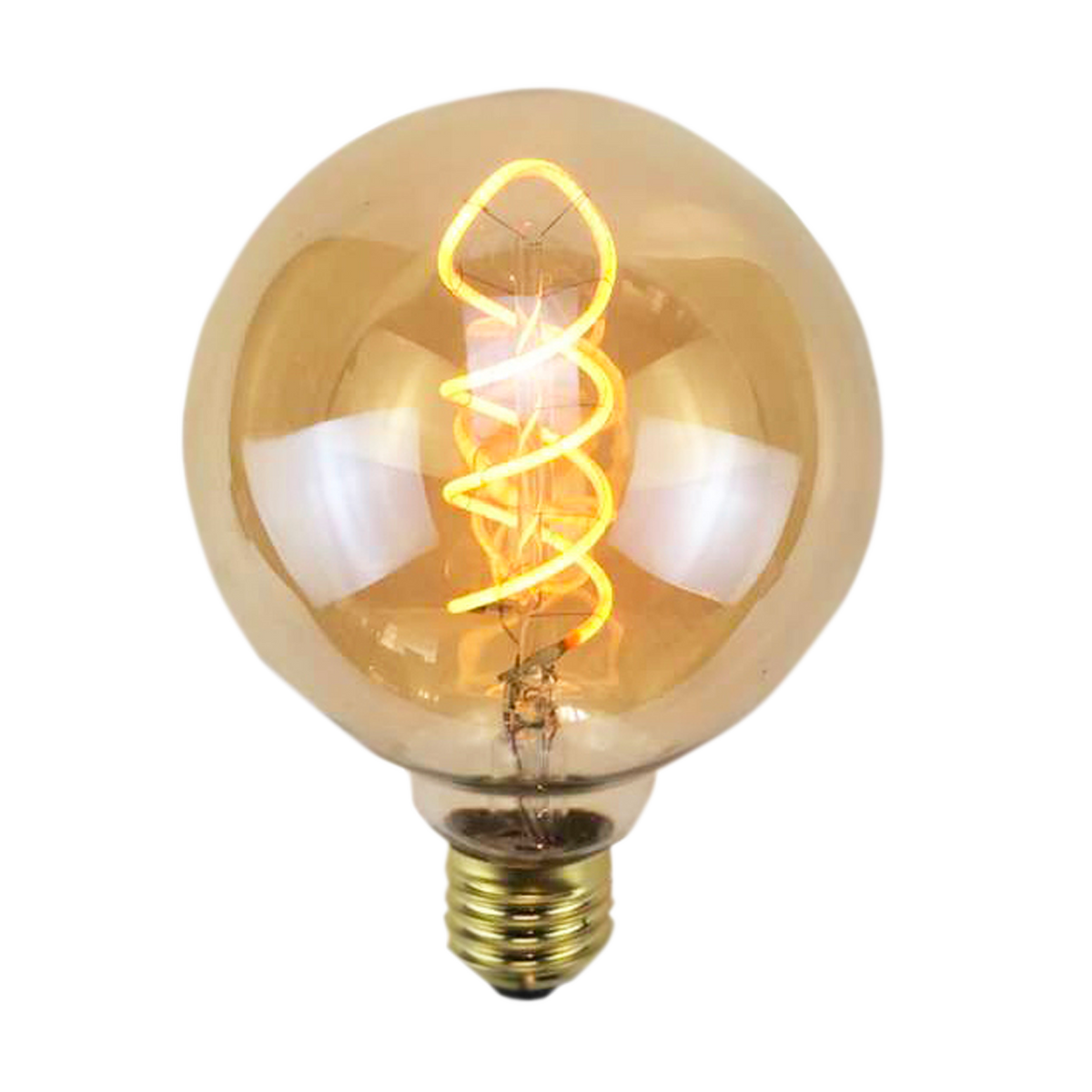 Ampoule Led globe ambre filament 25w e27 95 mm Jaune
