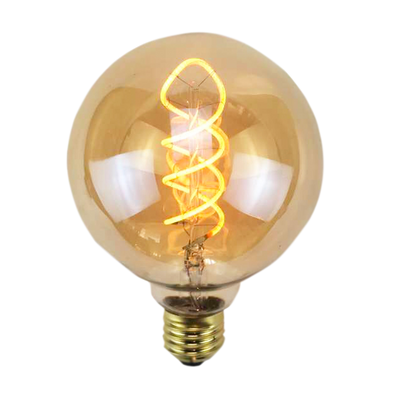 Ampoule Led globe ambre filament 25w e27 95 mm Jaune