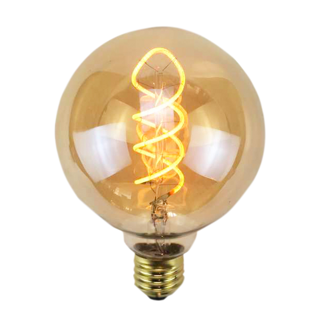 Ampoule LED GLOBE AMBRE FILAMENT 25W E27 95 mm jaune 14 x 9,5 cm
