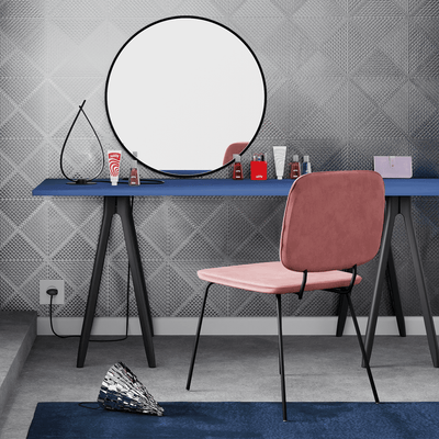 Miroir en métal Gabin Noir