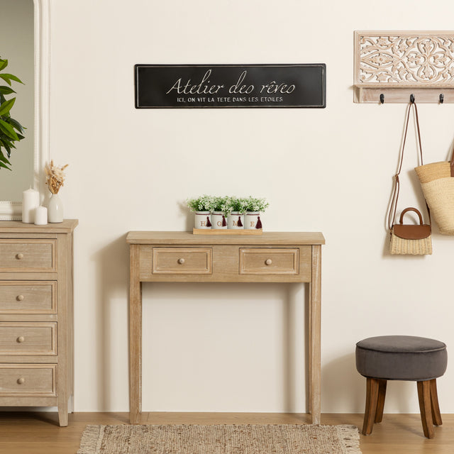 Plaque métal ALIX coloris noir