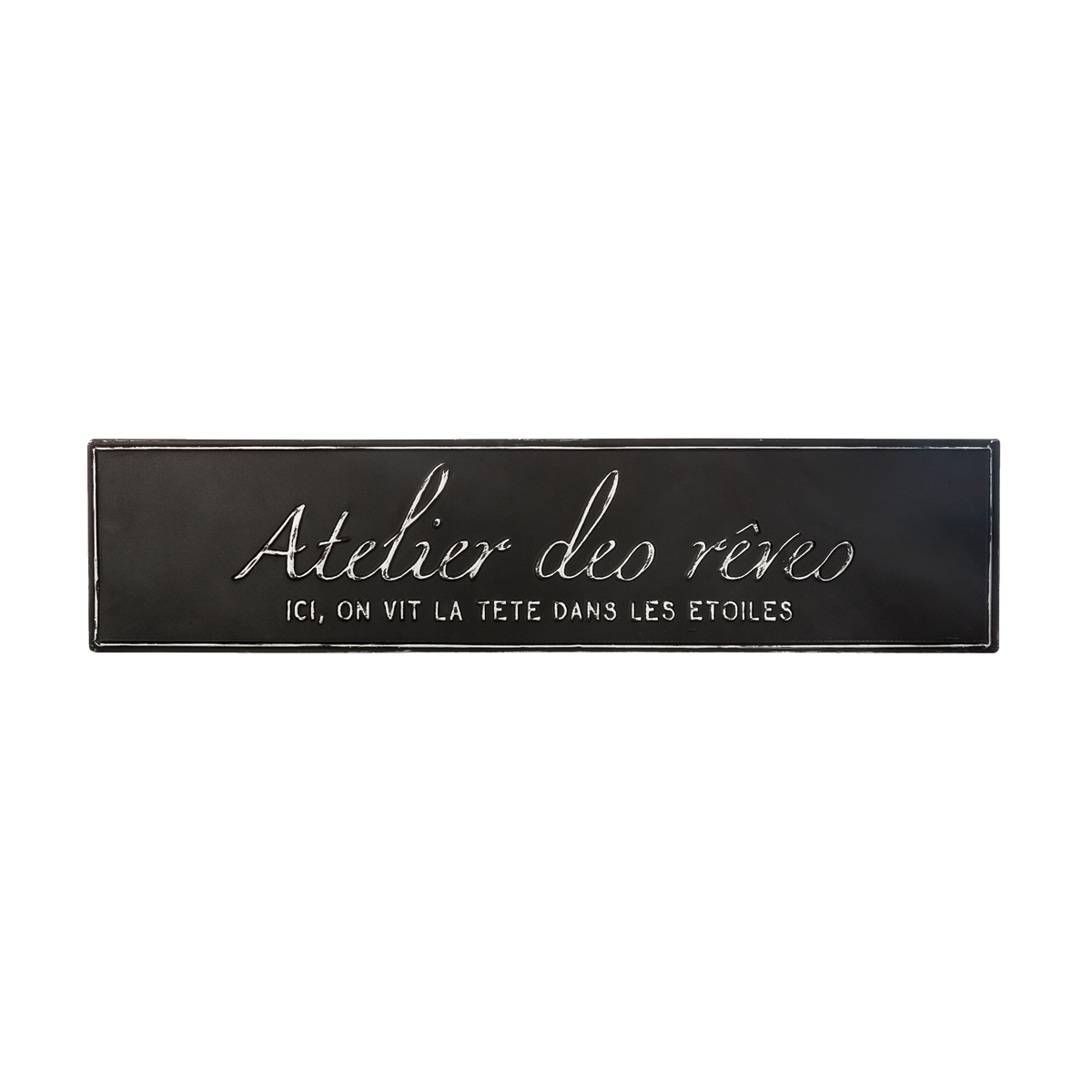Plaque murale en métal Alix Noir