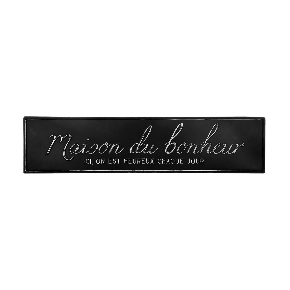 Plaque murale en métal Alix Noir