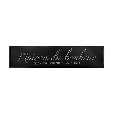 Plaque murale en métal Alix Noir
