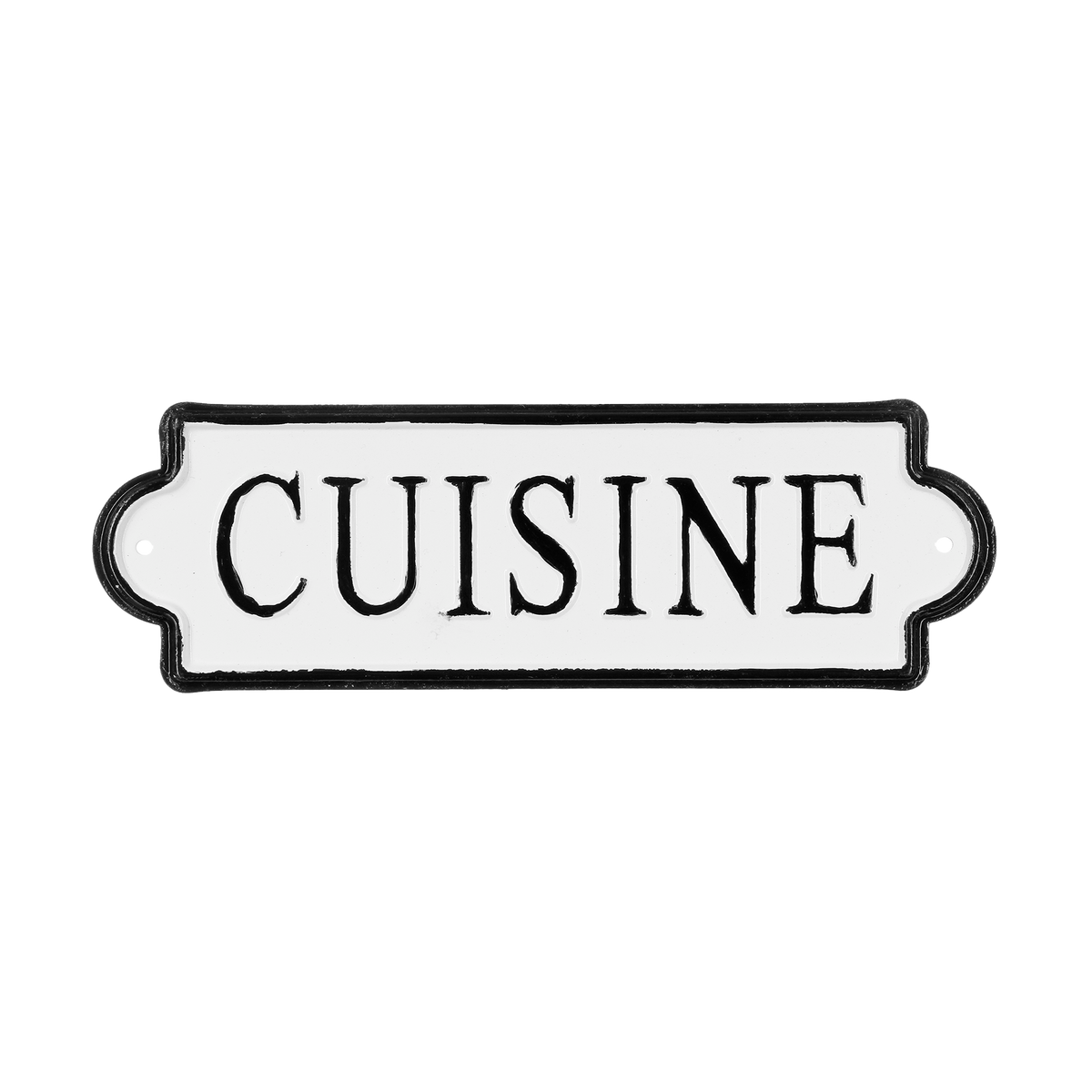 Plaque murale en métal Room signs Noir