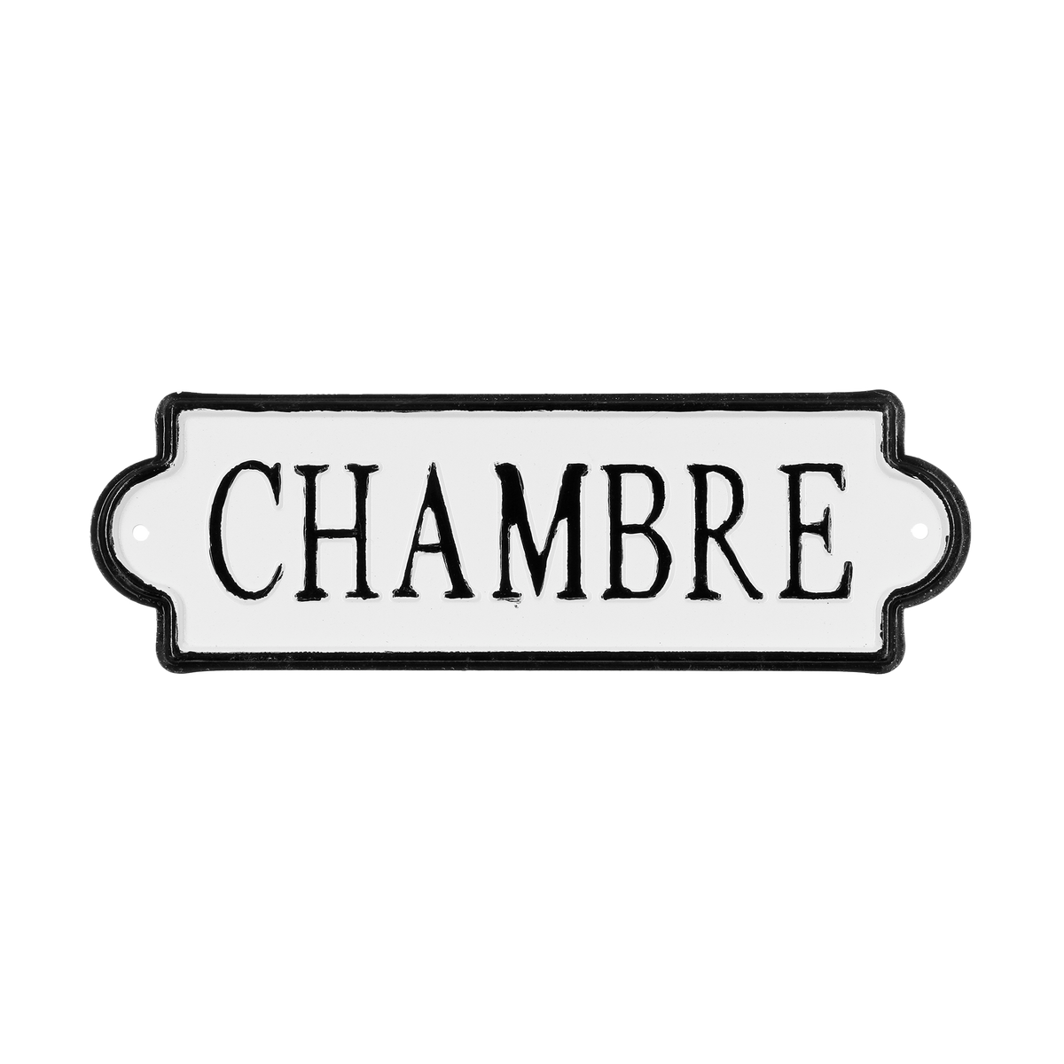 Plaque murale en métal Room signs Noir