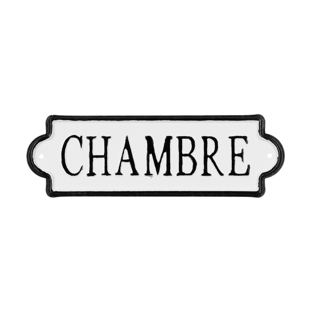 Plaque métal ROOM SIGNS coloris noir