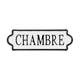 Plaque murale en métal Room signs Noir