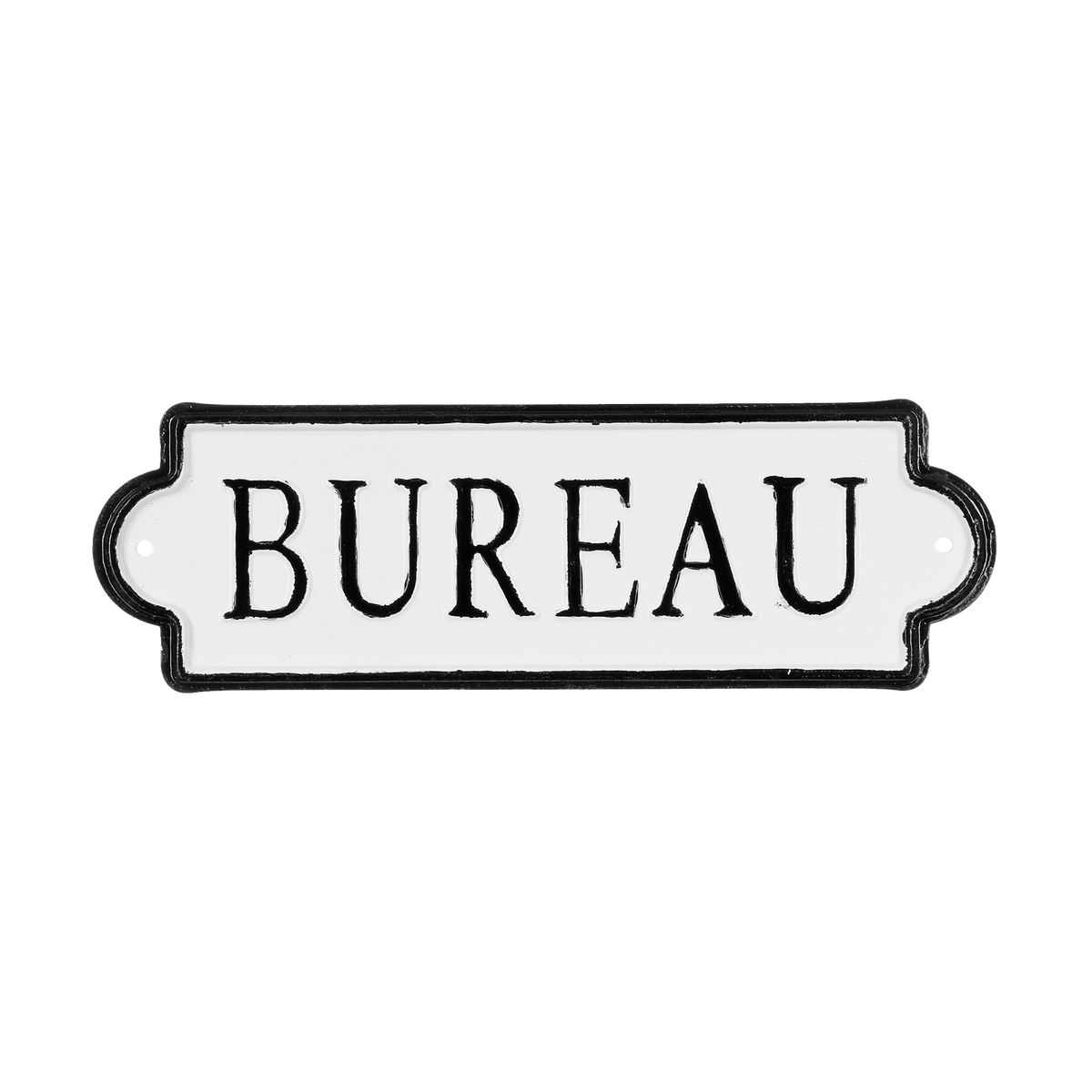 Plaque murale en métal Room signs Noir