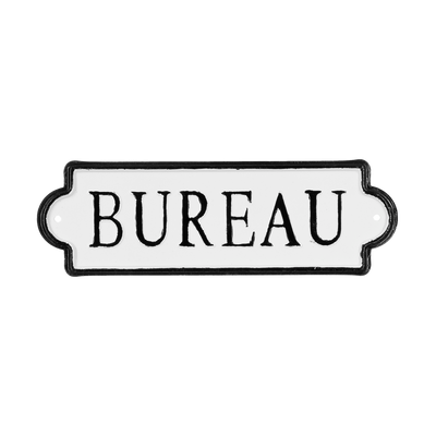 Plaque murale en métal Room signs Noir