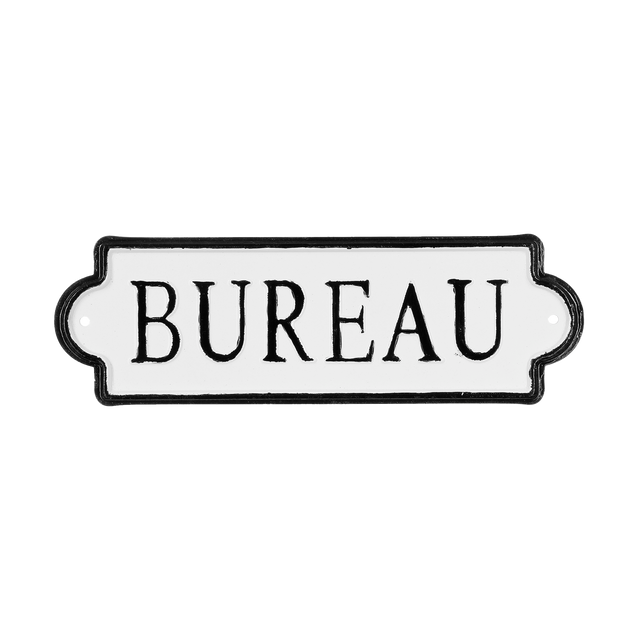 Plaque métal ROOM SIGNS coloris noir