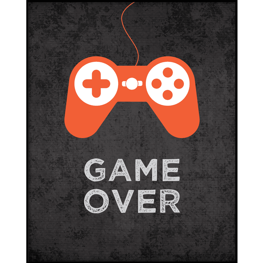 4MURS Tableau GAME OVER coloris noir