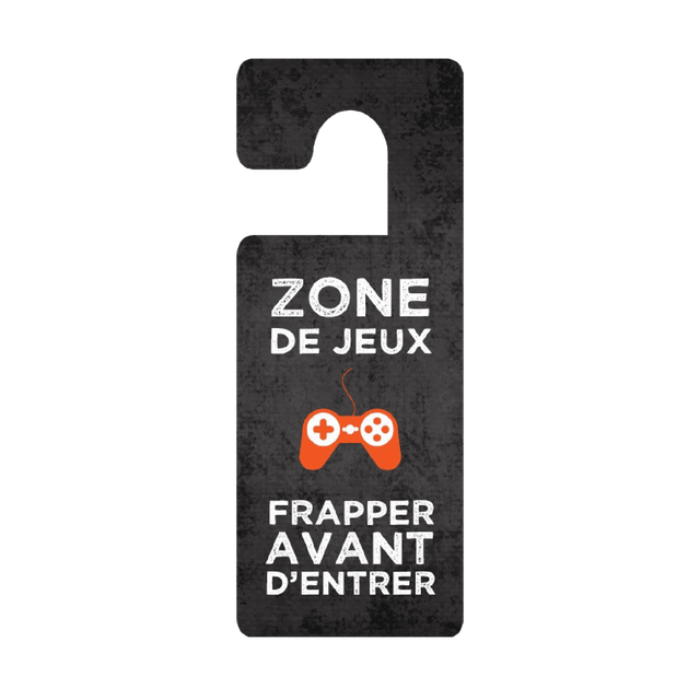 4MURS Déco de porte ZONE DE JEUX coloris noir