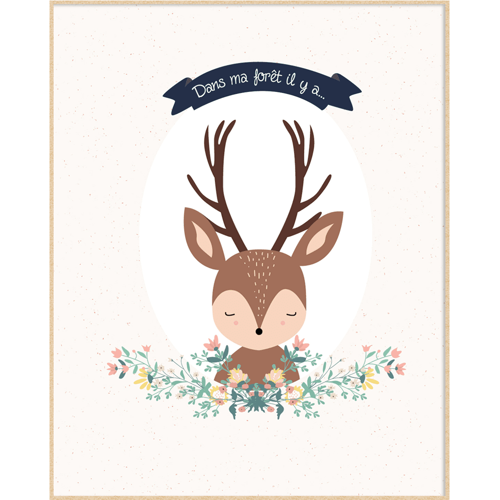 4MURS Tableau FOREST LAND coloris brun