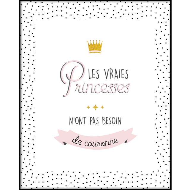 Tableau PRINCESSE coloris blanc