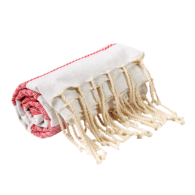 Fouta CHILL coloris rouge