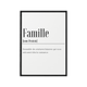 L'AFFICHERIE Affiche Définition famille Noir et blanc