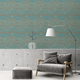 Papier peint intissé Elaura Turquoise