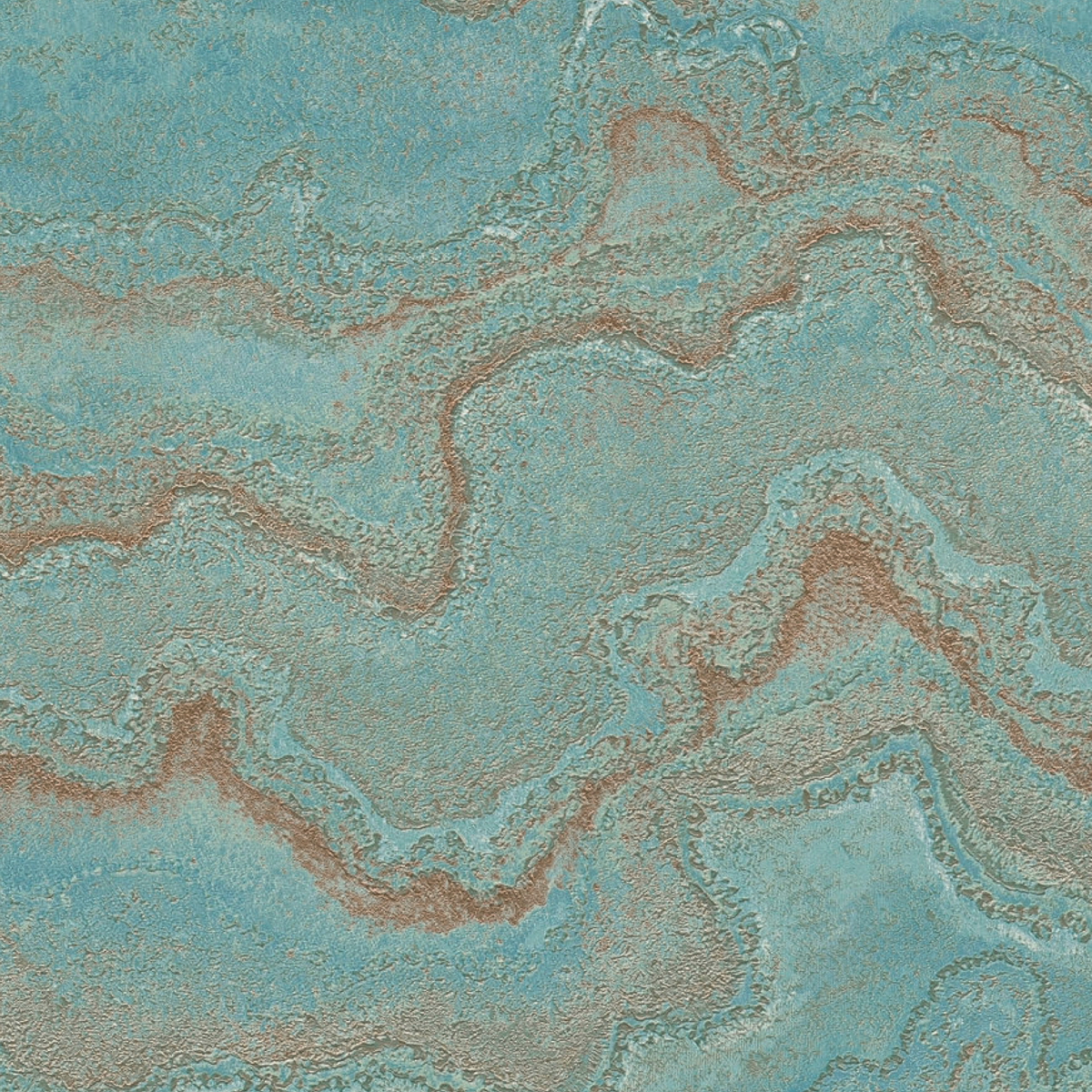 Papier peint intissé Elaura Turquoise