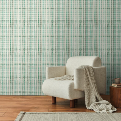 Papier peint intissé Mattéo Vert d'eau