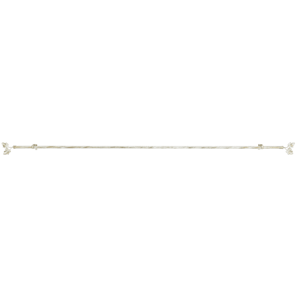 Kit barre à rideaux BOURGOGNE blanc / doré 1,9 cm 200 cm
