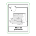 Dessin de bâche de protection emballée