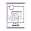 Dessin de bâche de protection emballée