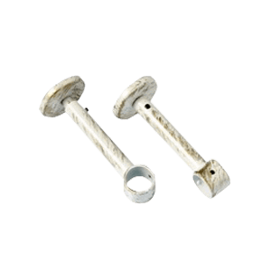 Support barre à rideau Cerusite Blanc doré