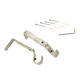 Support barre à rideau Cerusite Blanc doré