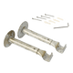 Support barre à rideau Cerusite Blanc doré
