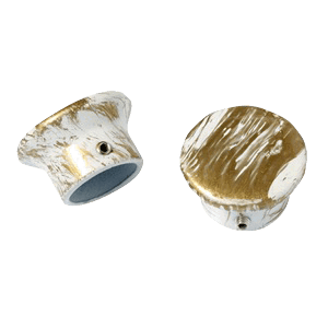 Embout CERUSITE coloris blanc / doré