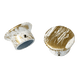 Embout Cerusite Blanc doré