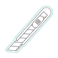 Dessin de cutter à lame rétractable