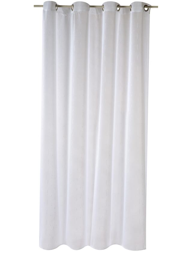 Voilage FILAMENT coloris blanc 140 x 240 cm