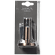 Support barre à rideau Glacage Choco brosse Métal brossé