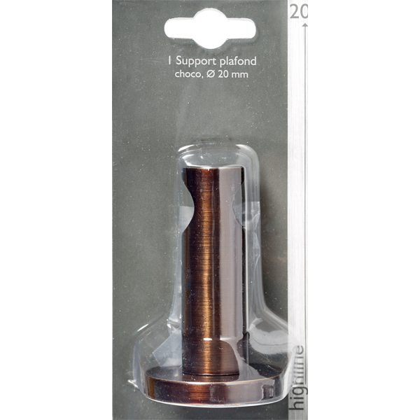 Support barre à rideau GLACAGE chocolat 2 cm 7 cm