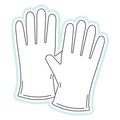 Dessin d'une paire de gants de protection
